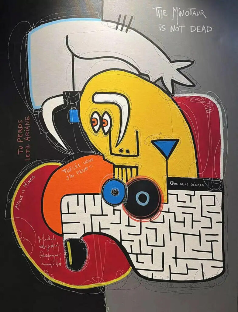 Le Minotaure 116x89 cm, acrylique sur toile, 2024
