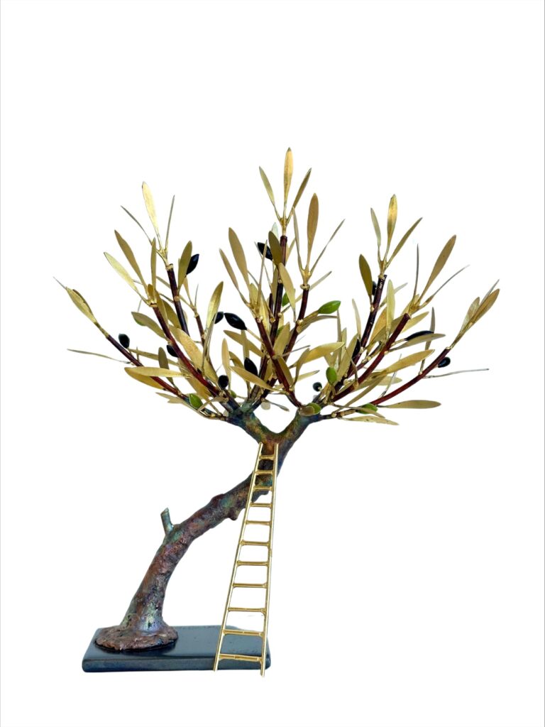 Olive Tree with ladder Bronze 34 cm