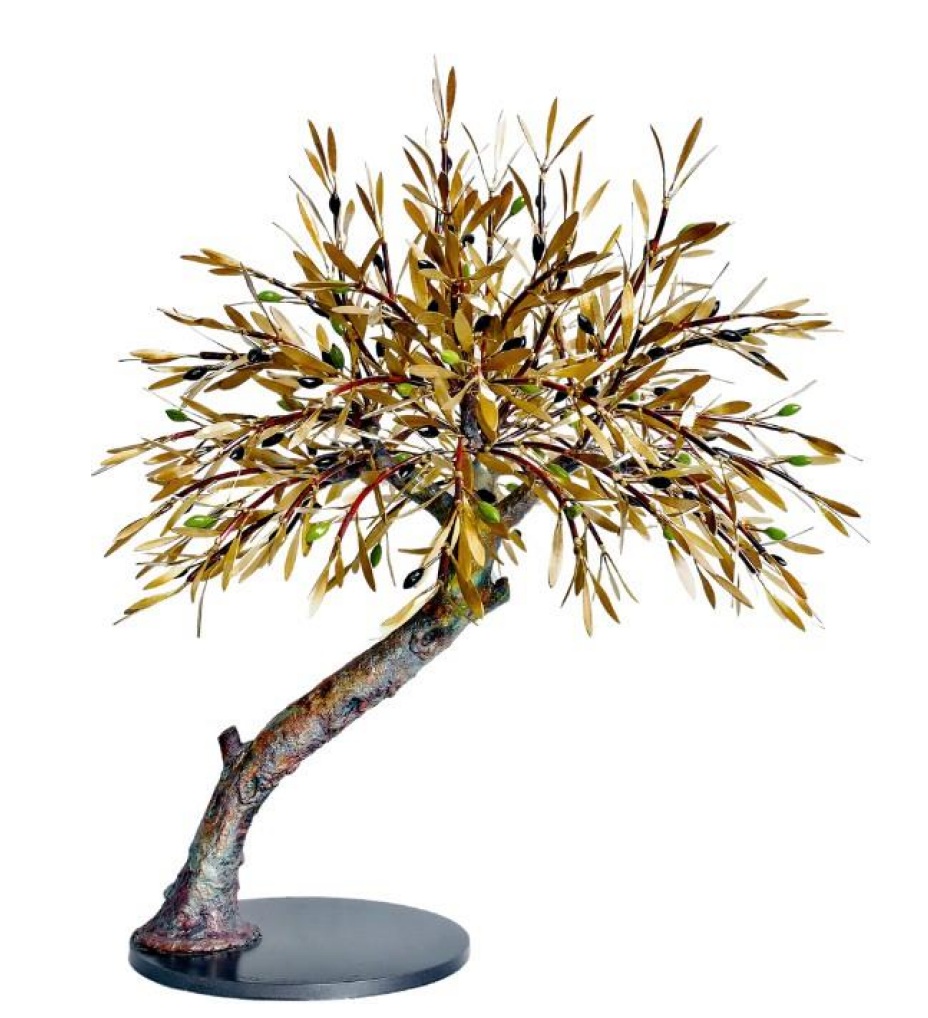 Olive tree with branches pointing downwards 52 cm
