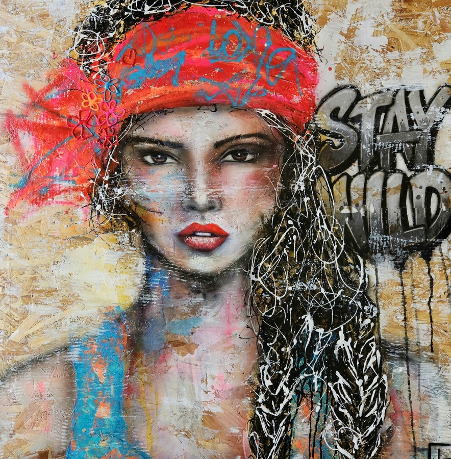 Stay wild 100x100cm