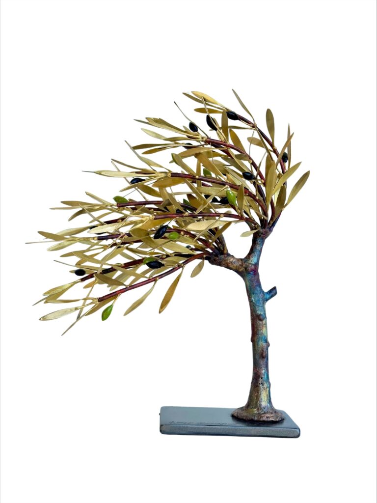 Windswept olive tree (bronze) 33 cm