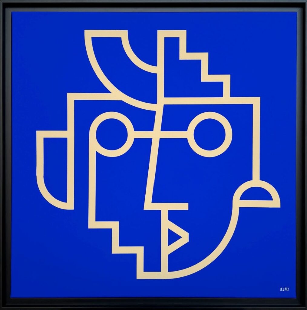 Altérité bleue 80 x 80 cm