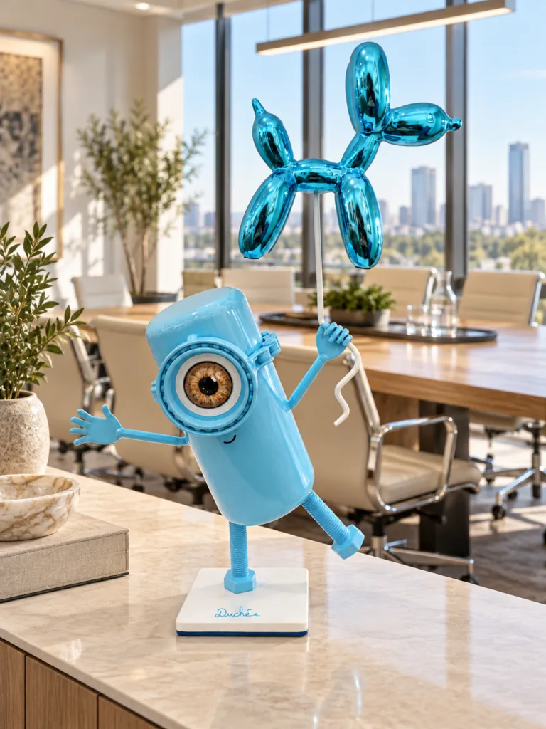 Minion Koons Cyan — Vincent Duchêne — Salle de réunion