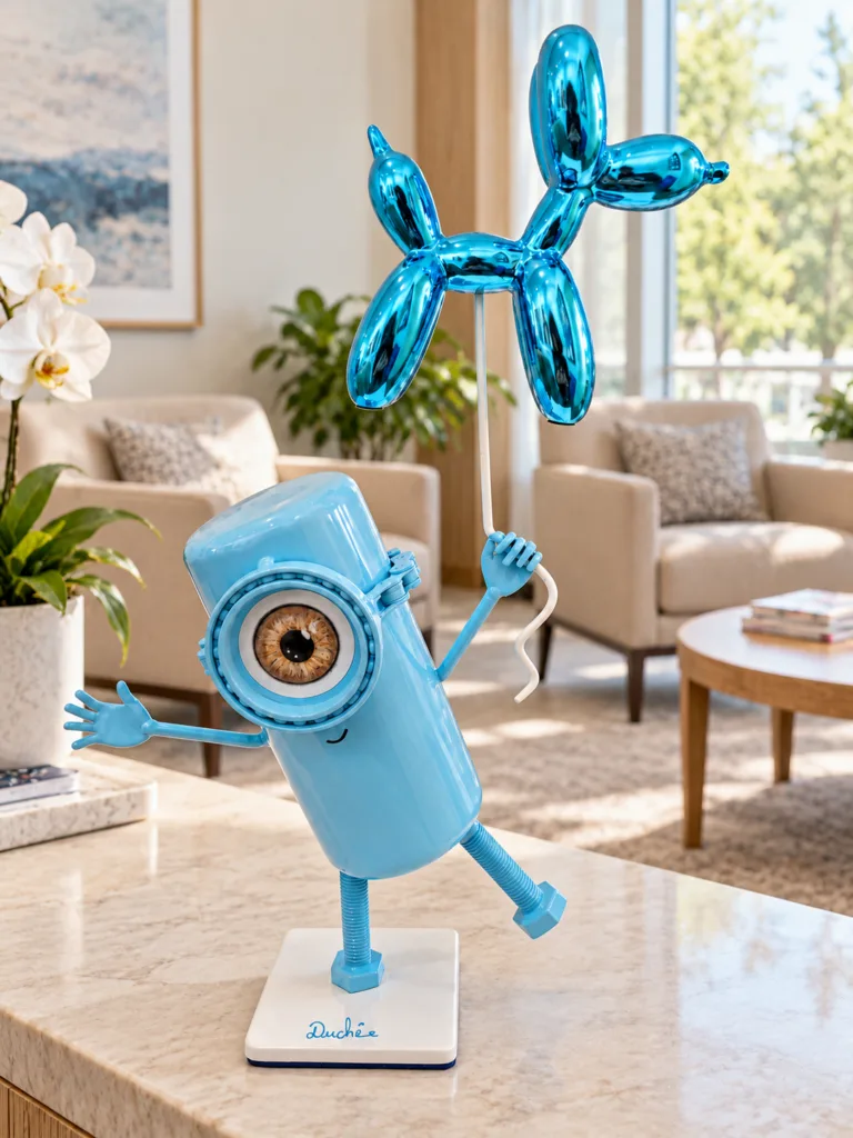 Minion Koons Cyan — Vincent Duchêne — Salle d’attente